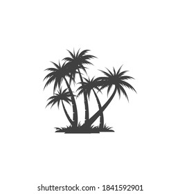 Palm tree summer logo template vector illustration