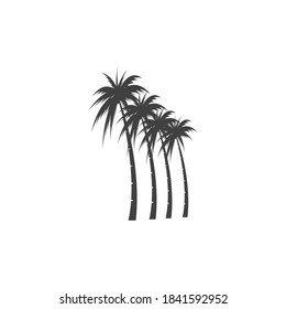 Palm tree summer logo template vector illustration