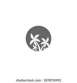 Palm tree summer logo template vector illustration
