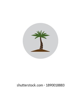 Palm tree summer logo template vector illustration