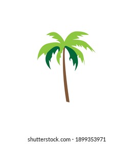 Palm tree summer logo template vector illustration