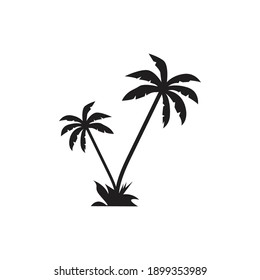 Palm tree summer logo template vector illustration