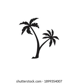 Palm tree summer logo template vector illustration