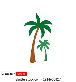 Plantilla de logotipo de verano de árbol de palma ilustración vectorial