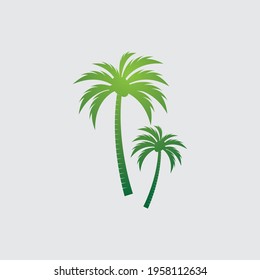 Palm tree summer logo template vector illustration