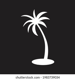 Plantilla de logotipo de verano de árbol de palma ilustración vectorial