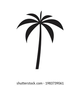 Plantilla de logotipo de verano de árbol de palma ilustración vectorial