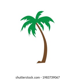 Palm tree summer logo template vector illustration