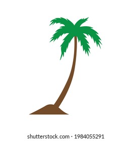 Palm-Baum-Sommerlogo-Vorlage, Vektorgrafik
