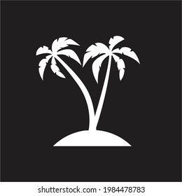 Palm-Baum-Sommerlogo-Vorlage, Vektorgrafik
