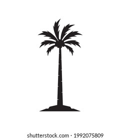 Palm-Baum-Sommerlogo-Vorlage, Vektorgrafik