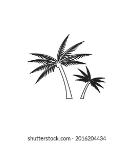 Palm-Baum-Sommerlogo-Vorlage, Vektorgrafik