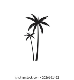 Palm tree summer logo template vector illustration