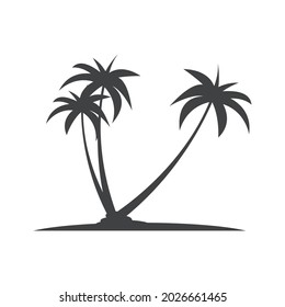 Palm tree summer logo template vector illustration