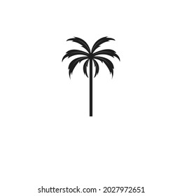 Plantilla de logotipo de verano de árbol de palma ilustración vectorial