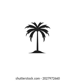 Palm tree summer logo template vector illustration
