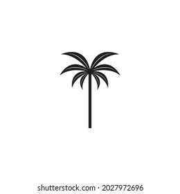 Palm tree summer logo template vector illustration