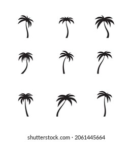 Palm tree summer logo template vector illustration