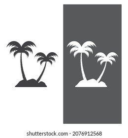 Palm tree summer logo template vector illustration