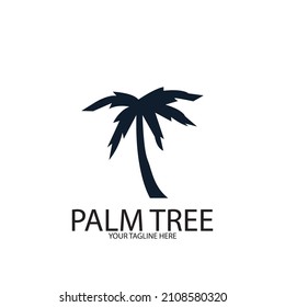 Palm tree summer logo template vector illustration