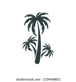Plantilla de logotipo de verano de árbol de palma ilustración vectorial