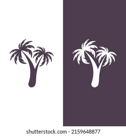 Palm tree summer logo template vector illustration