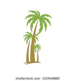 Palm tree summer logo template vector illustration