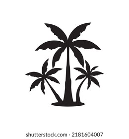 Palm tree summer logo template vector illustration