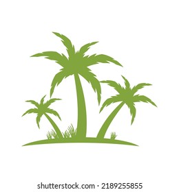 Plantilla de logotipo de verano de árbol de palma ilustración vectorial