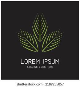 Palm-Baum-Sommerlogo-Vorlage, Vektorgrafik