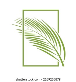 Palm tree summer logo template vector illustration