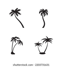 Palm tree summer logo template vector illustration