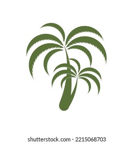 Palm tree summer logo template vector illustration