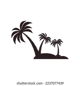 Palm tree summer logo template vector illustration