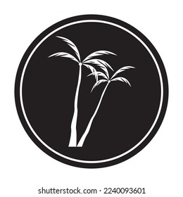 Palm tree summer logo template vector illustration