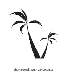 Palm tree summer logo template vector illustration