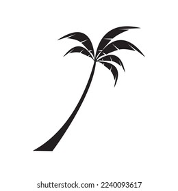 Plantilla de logotipo de verano de árbol de palma ilustración vectorial