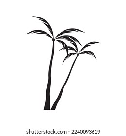 Palm tree summer logo template vector illustration