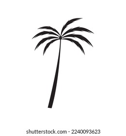 Palm tree summer logo template vector illustration