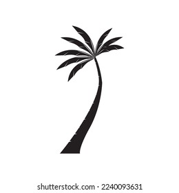 Palm tree summer logo template vector illustration