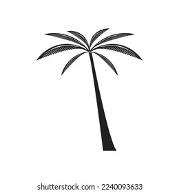 Palm tree summer logo template vector illustration