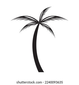 Palm tree summer logo template vector illustration