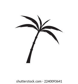 Palm-Baum-Sommerlogo-Vorlage, Vektorgrafik