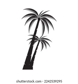 Palm tree summer logo template vector illustration