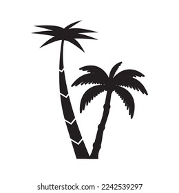 Plantilla de logotipo de verano de árbol de palma ilustración vectorial