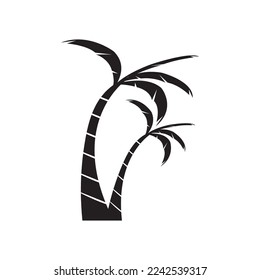 Plantilla de logotipo de verano de árbol de palma ilustración vectorial