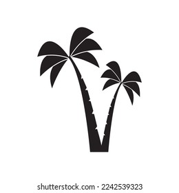 Palm tree summer logo template vector illustration