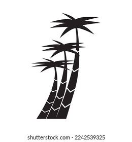 Palm tree summer logo template vector illustration