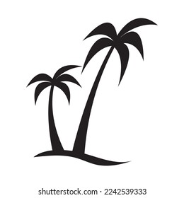 Palm tree summer logo template vector illustration