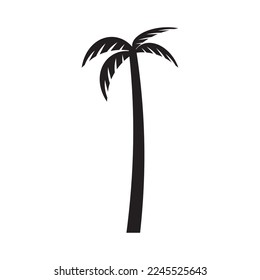 Palm-Baum-Sommerlogo-Vorlage, Vektorgrafik